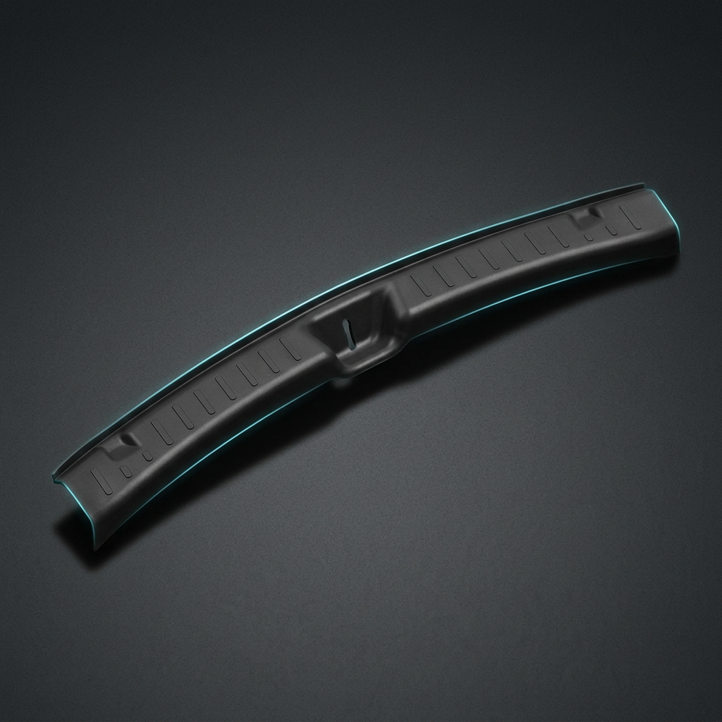 Trunk Sill Protector and Rear Bumper Guard on a graphite studio background